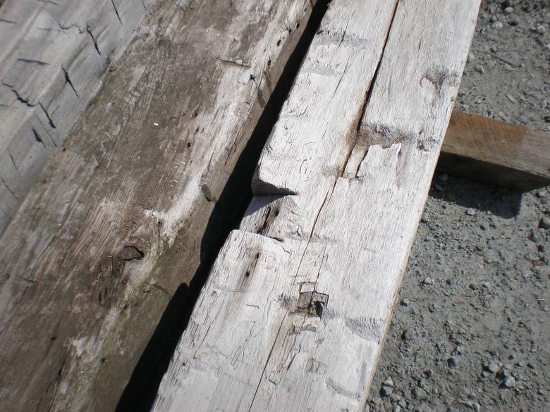 Hand Hewn Timbers Notches