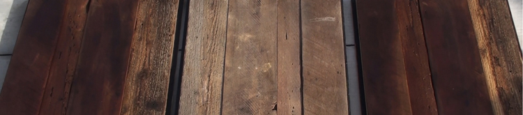 Brown Rough Barnwood coated with Danish Oil (except middle)