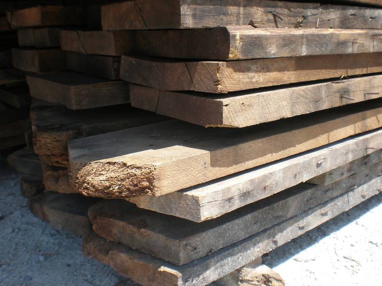 Wide Weathered Oak Joists for Flooring (Long, too) / Beautiful Roughsawn Texture and Brownish Color