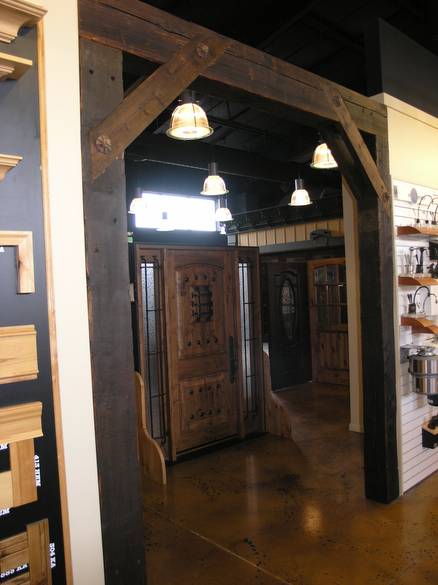 Weathered Timbers in Entryway / Weathered Timber Display