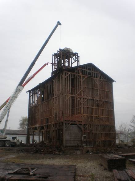 Exterior of Grain Elevator after Removal of Siding
