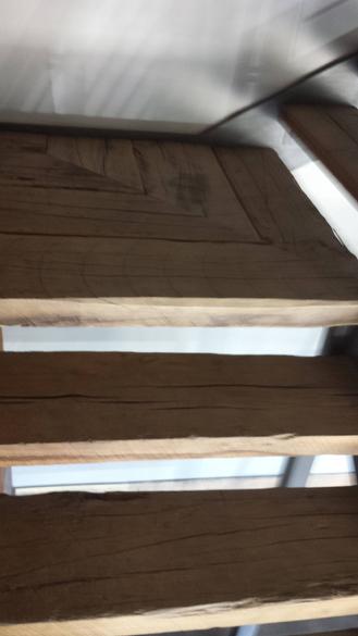 Stair treads built from Ruby hardwood timbers