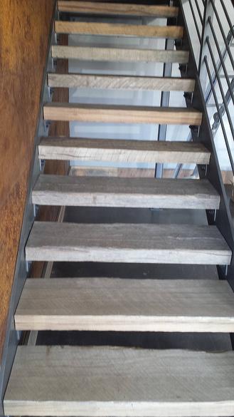 Stair treads built from Ruby hardwood timbers