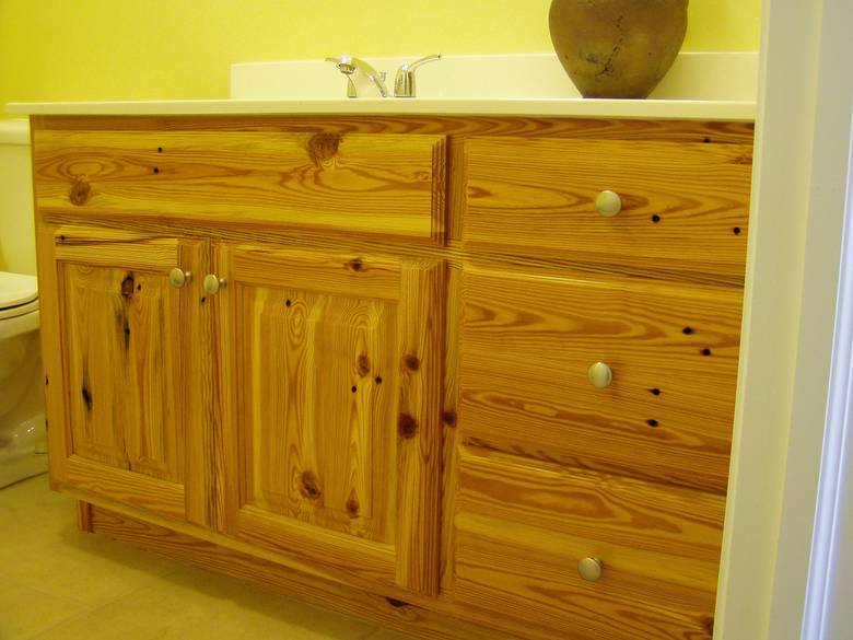 Heart pine cabinets