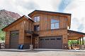 ThermalAged Dark Brown Shiplap Lumber with Lumber Window Trim