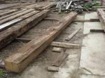 Bellevue Barn Timber Rafters / Oak Hand Hewn Timbers which taper to roof peak