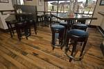 Rescued Ash Skip-Planed Flooring in Restaurant - Park City, Utah
