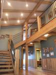 Trestlewood II circle-sawn floor and timbers - Lindon, Utah office