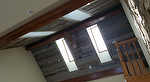 1x6 WeatheredBlend Lumber Installed on Ceiling 