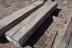 bc# 210926 - 7x14 x 6' Weathered Mantel, Unfinished - 49.00 bf - hardwood; bark still on edge; Live Edge