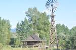 Antique Barnwood and Weathered Timbers - Windmill South of Jackson, Wyoming