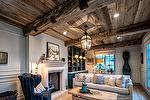 NatureAged Gray Barnwood Ceiling and Hand-Hewn Timbers - UT