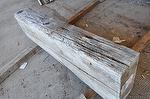 bc# 210678 - 7.38x16.75 x 4.42' Weathered Mantel, Unfinished - 45.53 bf