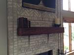 Finished Hand-Hewn Mantel
