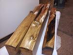 Three Antique Hardwood Mantels with Live Edge - Customer Order