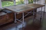 Antique Brown Smooth Barnwood - cleaned up and made into table by customer