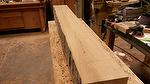 Hand-Hewn White Ash Unfinished Mantel