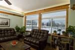 Hand-Hewn Skin Window Seat and Reclaimed Heart Pine Window Trim - Blackfoot, Idaho