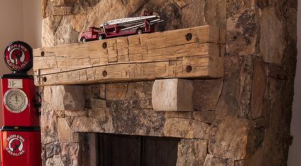Hand-Hewn Unfinished Mantels