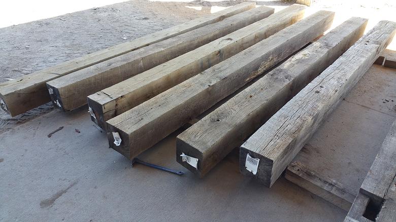 8x8 Weathered Oak Timbers (White Oak visual) 