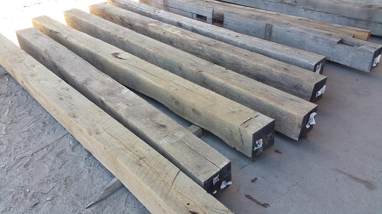 8x8 Weathered Oak Timbers (White Oak visual)