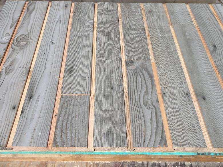 Coverboard Shiplap Siding with 5/8" Reveal / Thickness is approximately 1/2", Width is 4 3/4", Length is random