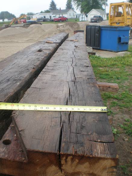 Bellevue, Ohio Bank Barn Rafter Timbers / 8x16 tapering down to 8x10 (20'+ in length)