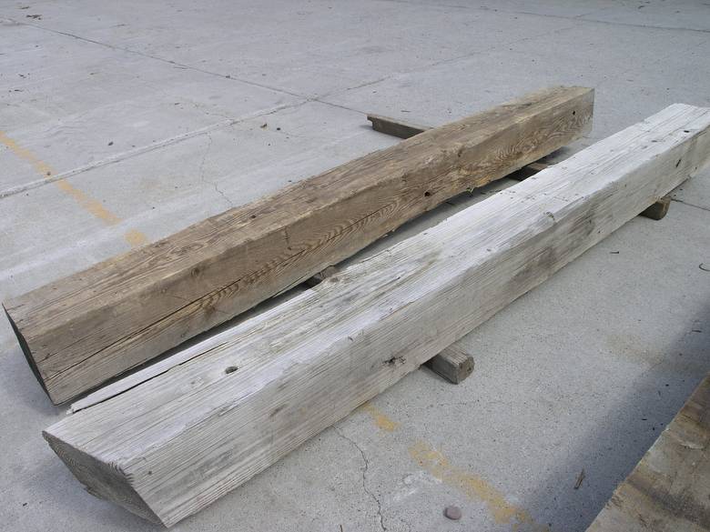 CA 12x12 Bridge Timbers / Weathered and pressure washed