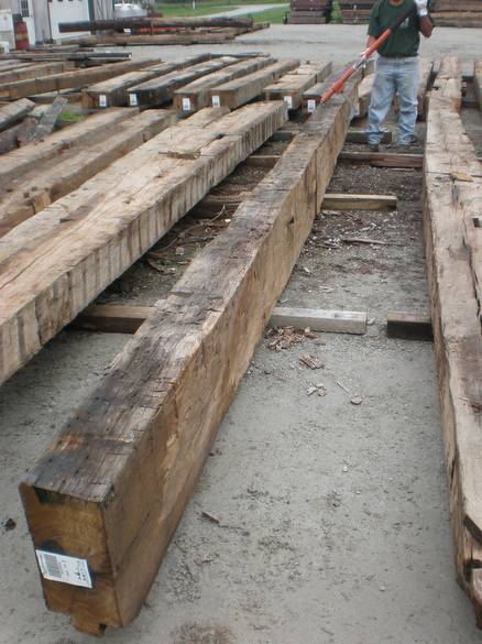 Oak HH Timber Rafter 8x16 taper to 8x10 (23' long) / Barcode 108940