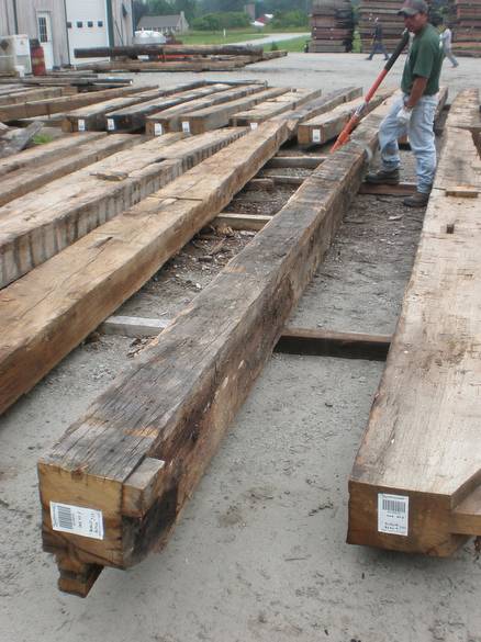 Oak HH Timber Rafter 8x16 taper to 8x10 (23' long) / Barcode 108939