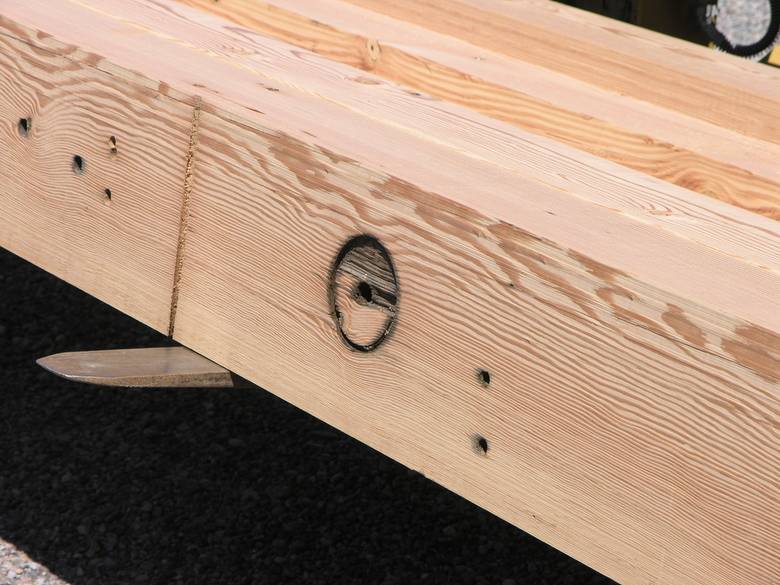 S4S Douglas Fir Timbers / bolt holes & washer pattern