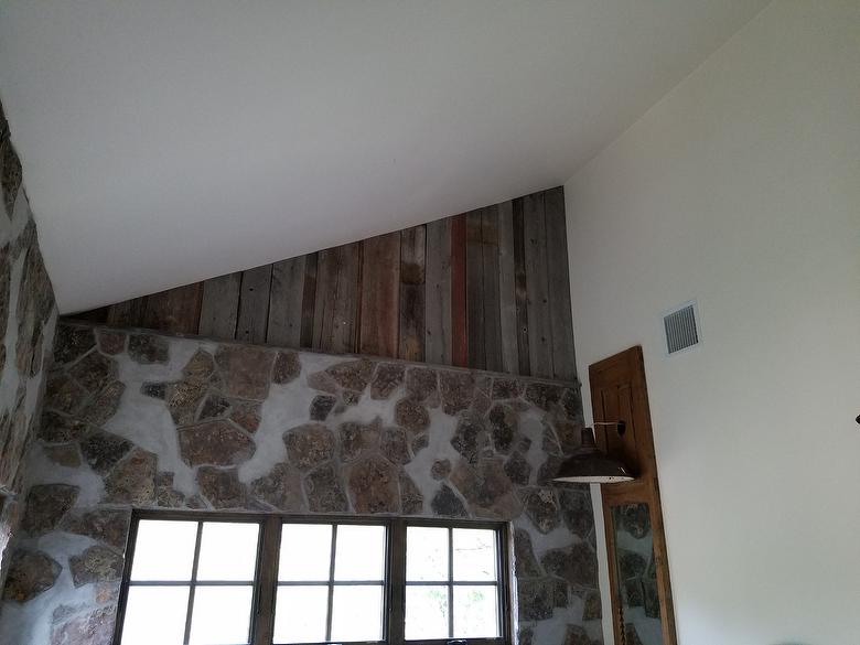 Gray Barnwood paneling and trim