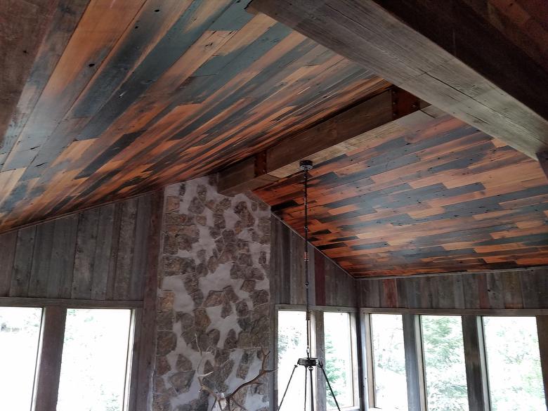 planed Barnwood celing