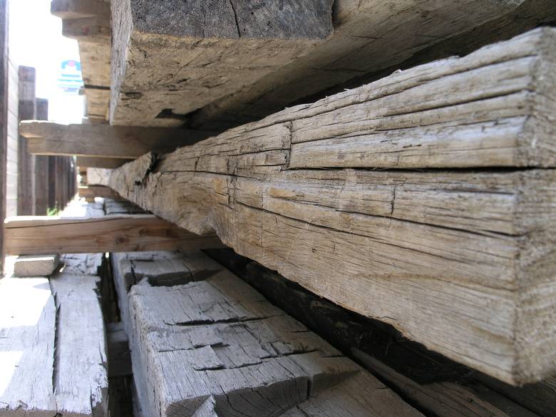 6x11 x 17' hand hewn / rectangular hand-hewn timber