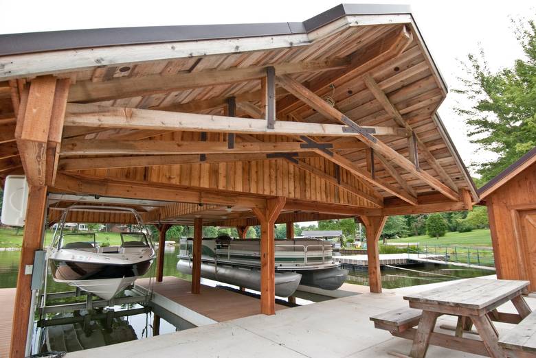 TWII Timbers and Soffit on Boat House