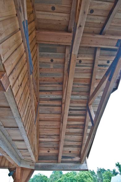 TWII Timbers and Soffit on Boat House