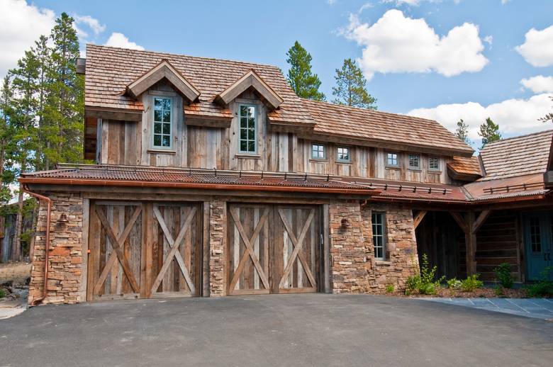 Barnwood Exterior Siding and Garage Doors (Gray/Brown)