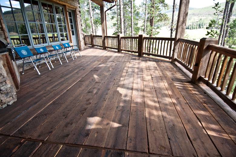 3x10 weathered decking and barnwood siding 