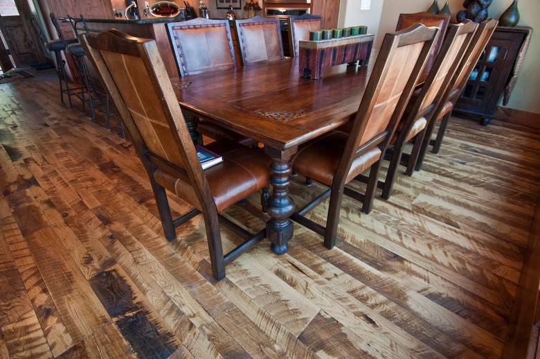 Rescued Hickory Skip-Planed T & G Floor / Skip-Planed Resc. Hickory T & G