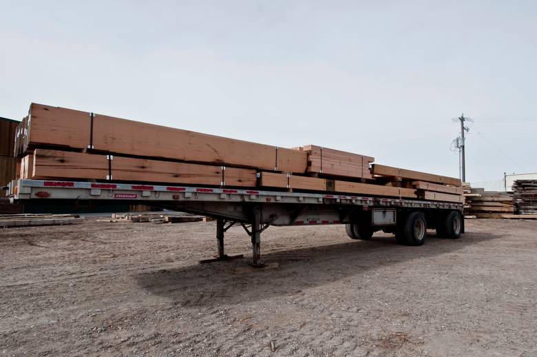 Timbers loaded on the Trailer