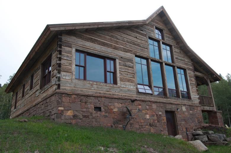 Hand-Hewn Skins (Cut from timbers for siding)