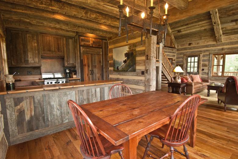 Smooth Oak Flooring, Hewn Timbers, Gray Barnwood