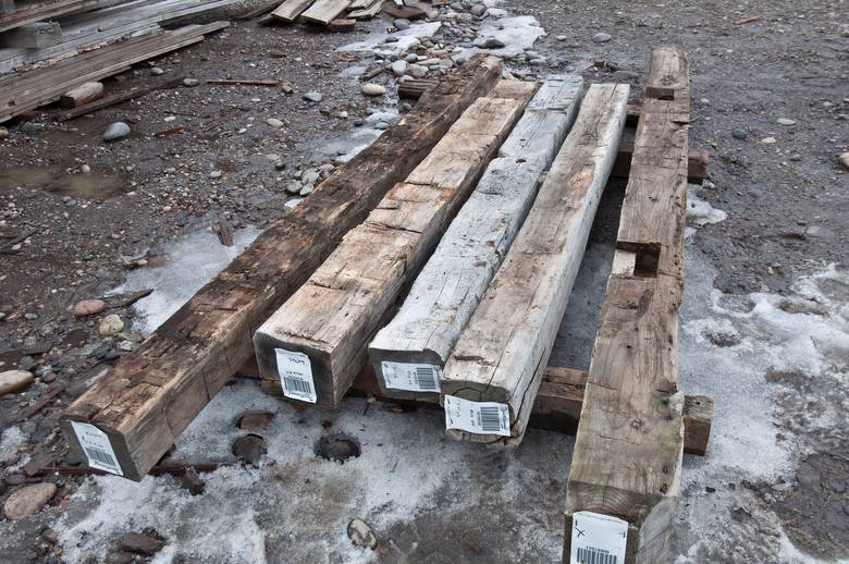 6 x 6 Hand-Hewn Timbers