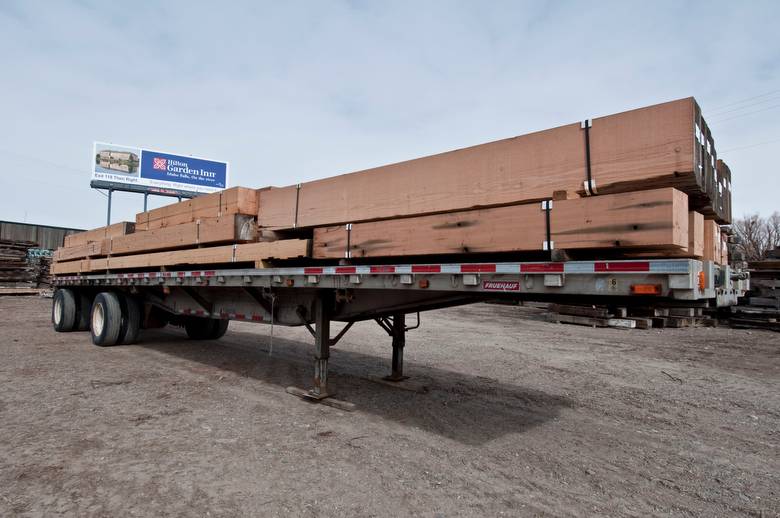 Timbers loaded on the Trailer