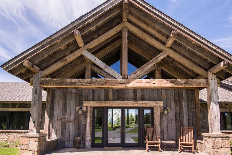 Exterior:  Hand-Hewn Timbers/WeatheredBlend Timbers and Antique Gray Barnwood