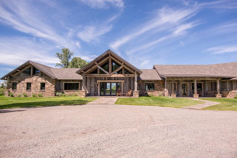 Exterior:  Hand-Hewn Timbers/WeatheredBlend Timbers and Antique Gray Barnwood