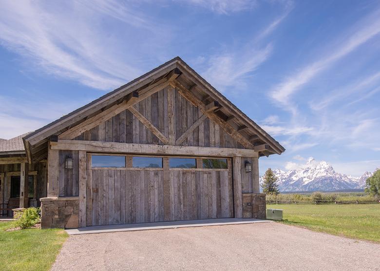 Exterior:  Hand-Hewn Timbers/WeatheredBlend Timbers and Antique Gray Barnwood