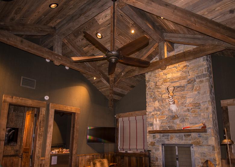 WeatheredBlend Timbers and T & G Weathered Ceiling