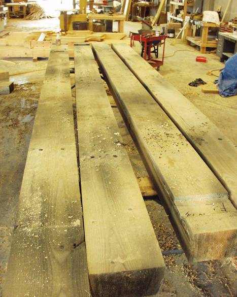 Willamette Band-Sawn DF timbers / From the Pontoon section of the Portland Drydock