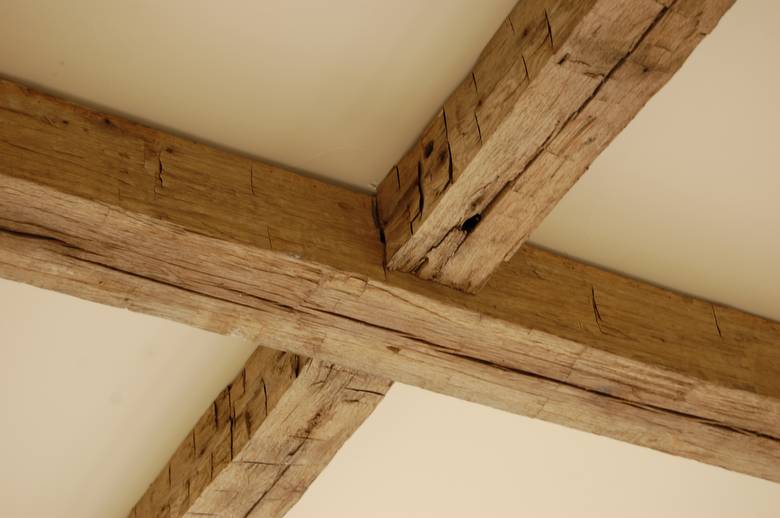 Oak HH Timbers installed in grid pattern